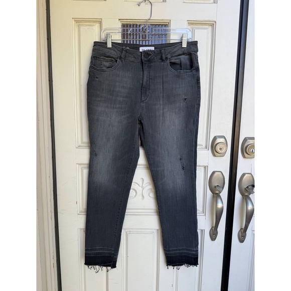 DL1961 Farrow‎ Instaslim Ankle Whitney Distressed Gray Jeans Womens Size 32 - Picture 4 of 7